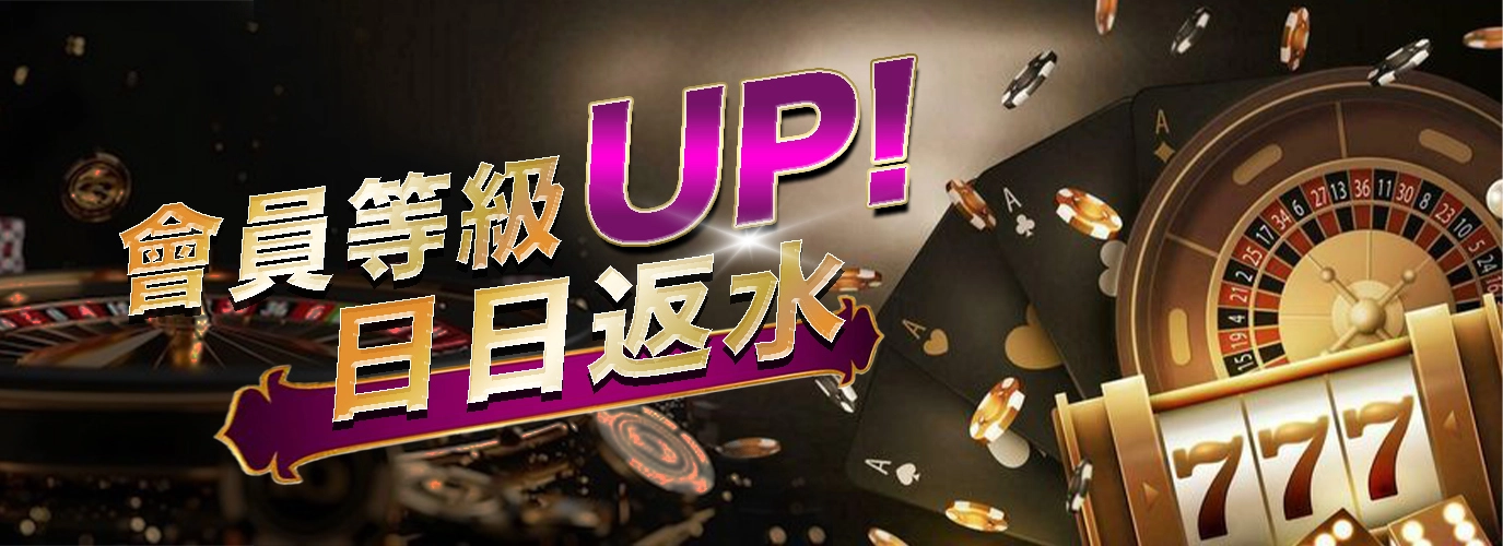 會員等級UP，日日返水1%